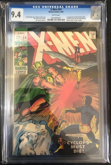 X-Men #54 CGC 9.4 1st Appearance Alex Summers Living Pharaoh White Pages