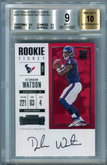 Deshaun Watson contenders BGS 9 auto 10