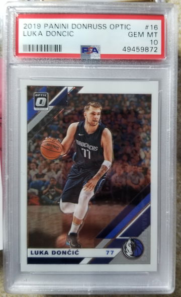 Luka doncic 2019 donruss optic psa gem Mint 10