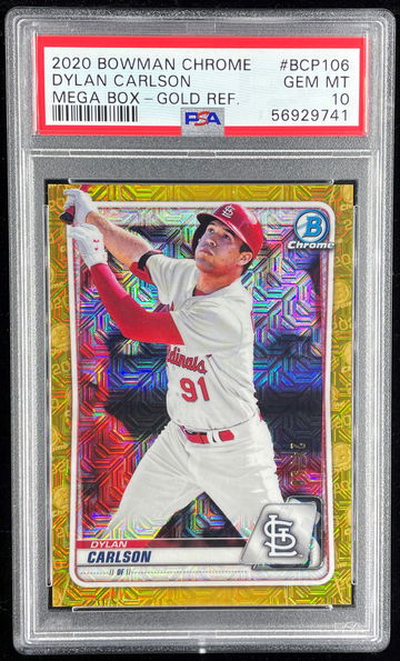2020 Bowman Chrome Dylan Carlson Mega Box Gold BCP106