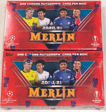 2X 2020-21 TOPPS MERLIN CHROME SOCCER HOBBY BOX 1 AUTO - SUPPORT YOUR LOCAL CARD SHOP!