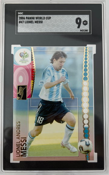 2006 Lionel Messi Panini World Cup #47 SGC 9