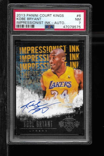 2013 COURT KINGS KOBE BRYANT IMPRESSIONIST INK AUTO ON CARD 