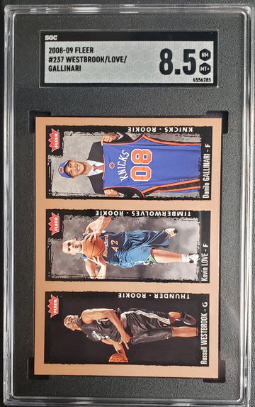 2008-09 Fleer #237 Russell Westbrook/Love/Gallinari RC SGC 8.5
