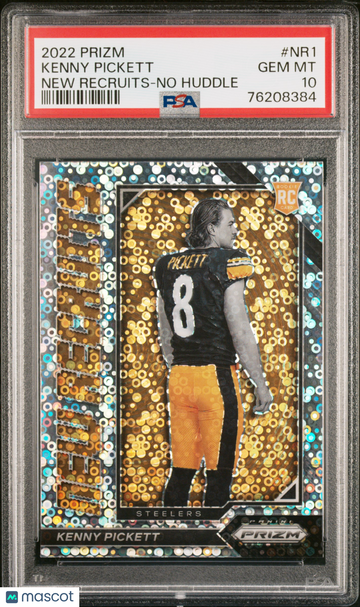 2022 Panini Prizm New Recruits Kenny Pickett #NR1 No Huddle PSA 10