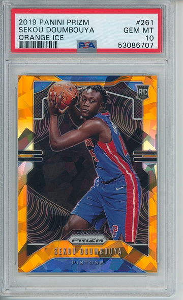 2019 Panini Prizm Sekou Doumbouya Orange Ice PSA 10 Gem-Mint