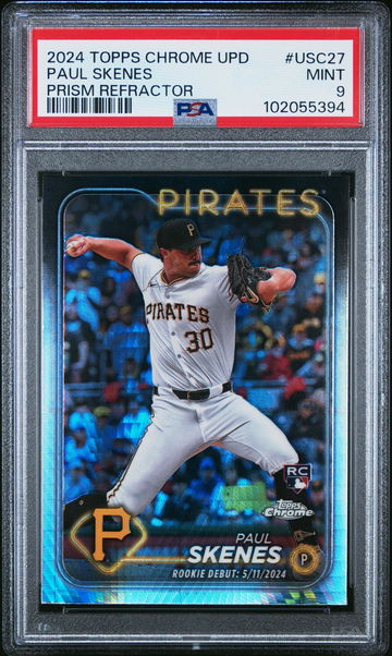 2024 Topps Chrome Update Prism Refractor Paul Skenes #USC27 PSA 9