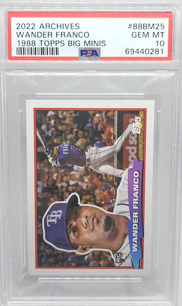 2022 Topps Archives #88BM25 Wander Franco 1988 Topps Big Minis RC PSA 10 POP 1