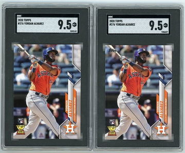 Lot (2) Yordan Alvarez SGC 9.5 Topps 2020 #276