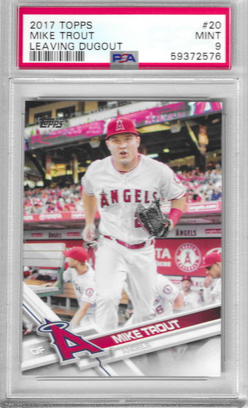 2017 Topps Mike Trout Leaving Dugout SP PSA 9