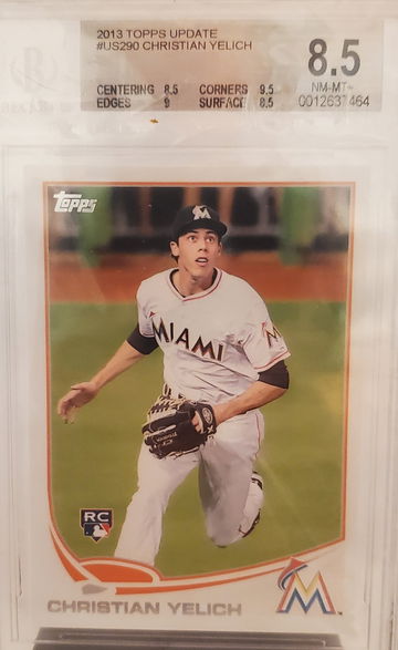 2013 Topps Update Series Christian Yelich RC BGS 8.5