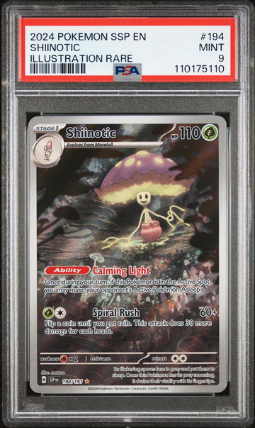 2024 Pokemon #194/191 Shiinotic Illustration Rare PSA 9