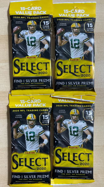 2020 SELECT FOOTBALL NFL (CELLO) FAT PACKS LOT OF 4