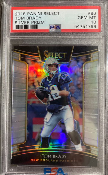 2018 Select Tom Brady Silver Prizm PSA 10