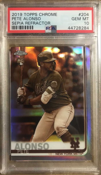 2019 Topps Chrome Sepia Refractor Pete Alonso