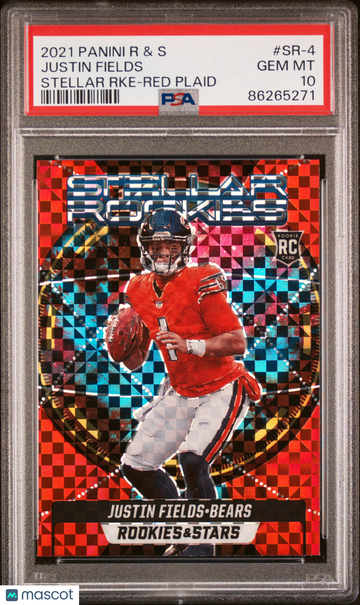 2021 Panini Rookies & Stars Stellar Rookies Justin Fields #SR-4 PSA 10