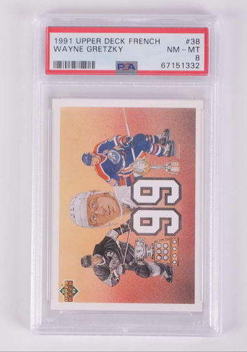 Wayne Gretzky FRENCH 1991 Upper Deck PSA 8 #38