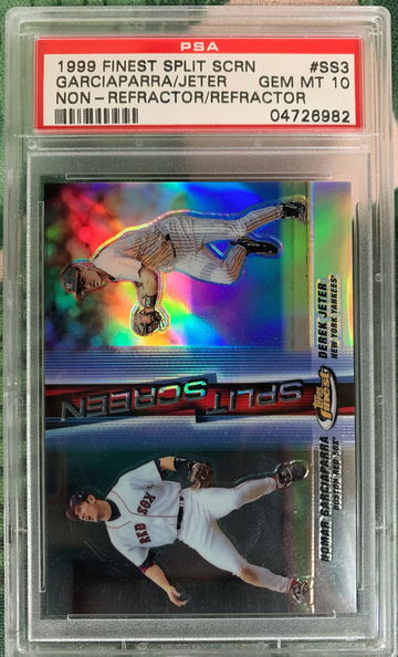 1999 Finest Split Screen Derek Jeter / Garciaparra Refractor PSA 10 Gem Mint