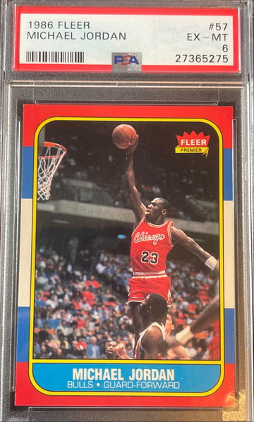 1986 FLEER MICHAEL JORDAN ROOKIE PSA 6 EX-