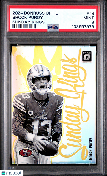 2024 Panini Donruss Optic Sunday Kings Brock Purdy #19 PSA 9