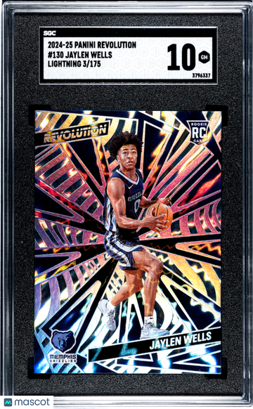 2024 Panini Revolution Jaylen Wells #130 Lightning SGC 10
