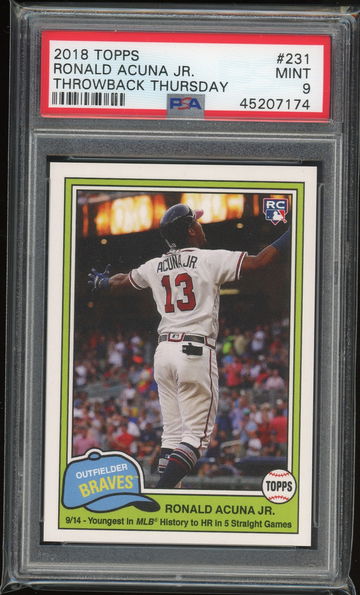 2018 Topps Ronald Acuna Jr Throwback Thursday #231