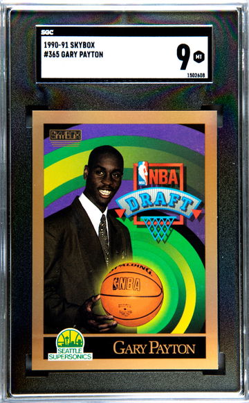 1990-91 Skybox #365 Gary Payton RC SGC 9