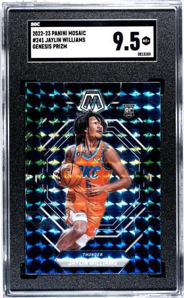 2022-23 Panini Mosaic Genesis Prizm Jaylin Williams #241 RC SGC 9.5
