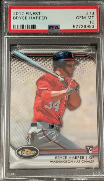 2012 Topps Finest Bryce Harper Rookie #73 PSA 10 GEM-MT