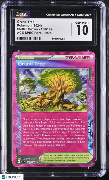 2024 Pokémon Stellar Crown Grand Tree ACE SPEC Rare CGC 10 #136/142