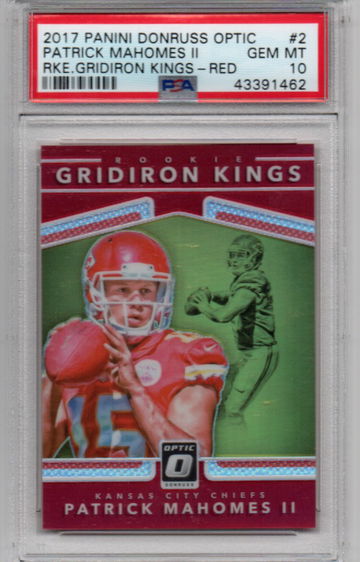 2017 PANINI DONRUSS OPTIC PATRICK MAHOMES II RKE GRIDIRON KINGS RED /99