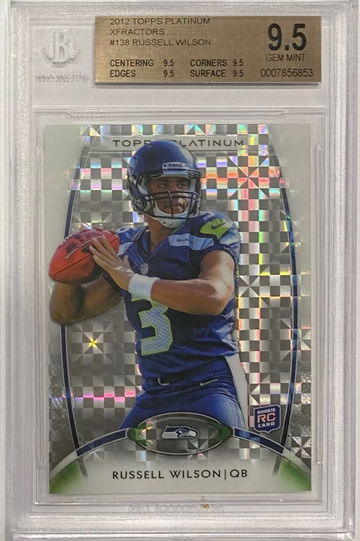 2012 Topps Platinum Russell Wilson XFractor Rc BGS 9.5 True Gem 
