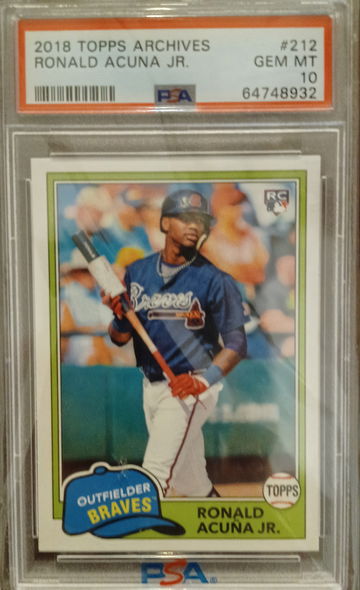2018 Topps Archives Ronald Acuna Jr. RC #212