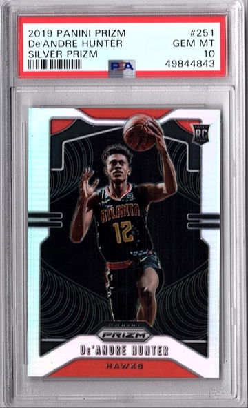 De'Andre Hunter 2019-20 Panini Prizm silver Rc psa 10 #251