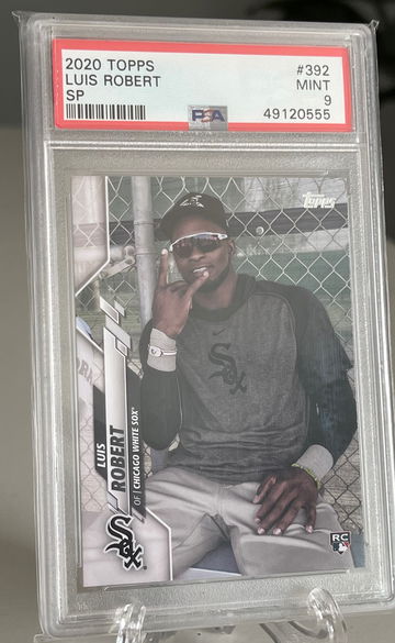 2020 Topps Series 2 Luis Robert Photo Variation SP RC #392 Rookie PSA 9 Mint