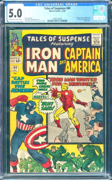 Tales of Suspense #60 (1964) CGC 5.0 -- O/w to white pages; 2nd Hawkeye app.