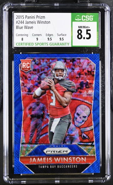 Jameis Winston Rookie Prizm Blue Wave SP /150 CSG 8.5