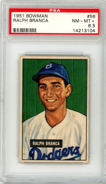 1951 Bowman Ralph Branca #56 PSA 8.5 