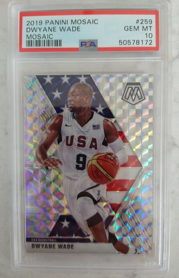 Dwayne Wade Mosaic Silver USA PSA 10