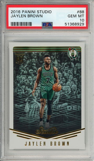 Jaylen Brown 2016-17 Panini Studio #88 PSA 10 Gem Mint Rookie RC! 8929
