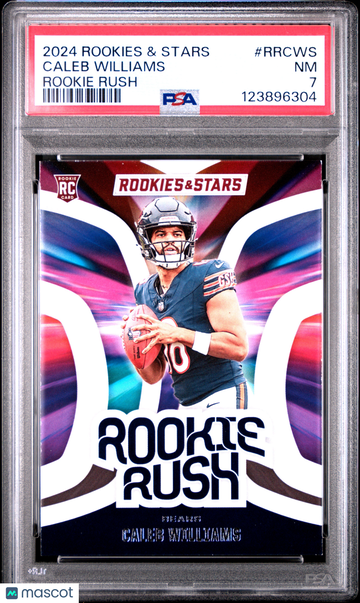 2024 Panini Rookies & Stars Rookie Rush Caleb Williams #RRCWS PSA 7