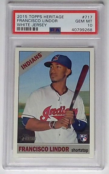 2015 Topps Heritage Francisco Lindor Rookie #717 PSA 10