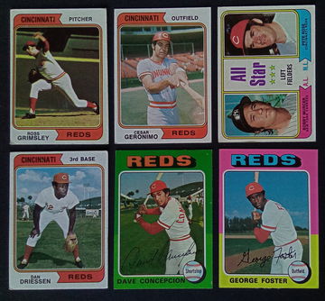 1974-75 Topps Cincinnati Reds Lot of 12 Pete Rose Dave Concepcion George Foster 🔥⚾🔥⚾