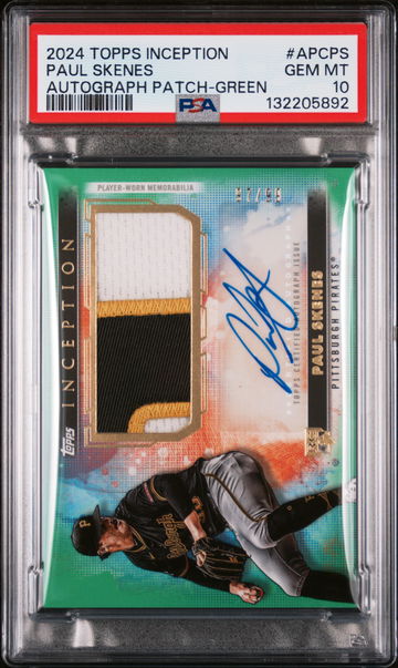 2024 Inception Patch Autographs Green Paul Skenes #APCPS /99 PSA 10