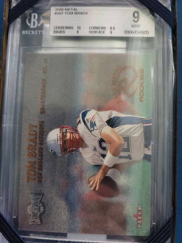 2000 Tom Brady Metal BGS 9 RC Rookie