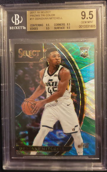 Donovan SPIDA Mitchell RC⚡2017-18 Select #11 Tri Color BGS 9.5 💎 TRUE GEM MINT (ALL SUBS 9.5)