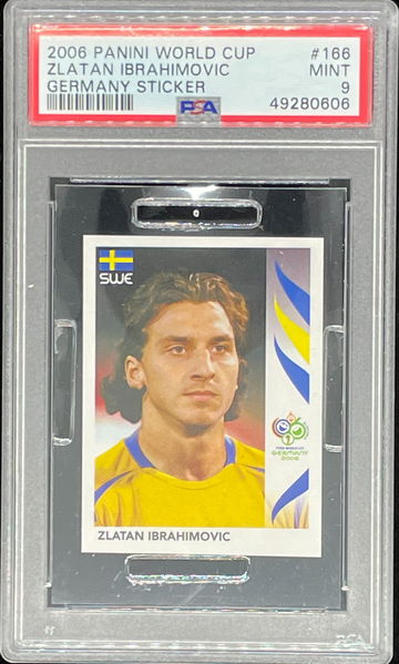 2006 Panini World Cup Germany Zlatan Ibrahimovic PSA 9 Mint Sticker Sweden Ibra 