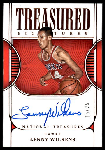 2022 Panini National Treasures Treasured Lenny Wilkens #TS-LWK Auto /25