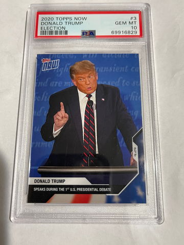 2020 Topps Now Donald Trump PSA 10