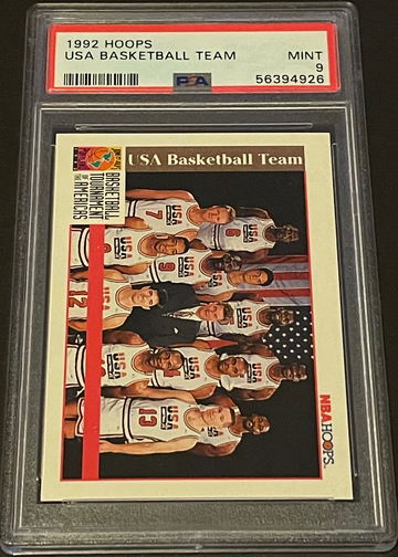 1992 NBA HOOPS USA BASKETBALL TEAM PSA 9 MINT